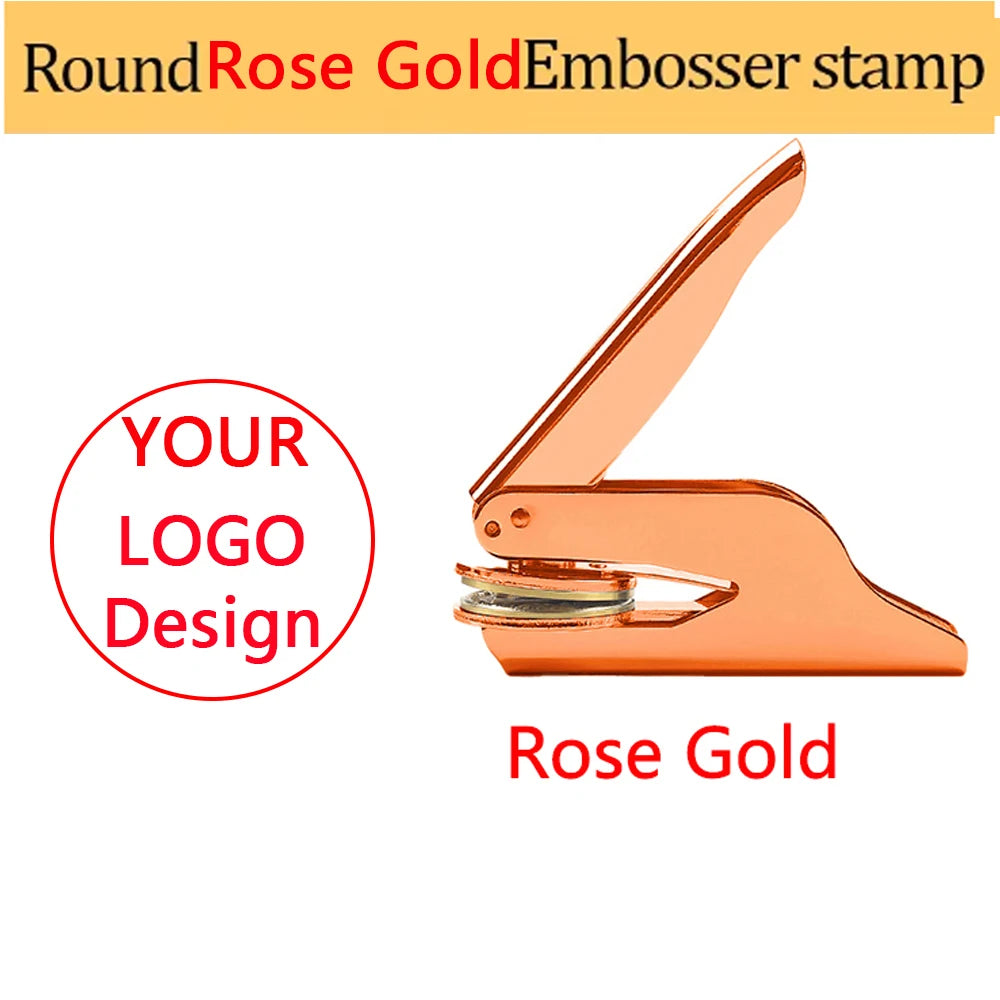 Customized Embosser Stamp Private Logo Customization Library Book Invitation Wedding Embossing Stamp Company Paper Leather Seals