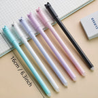 36-Pack Cat-Themed Erasable Gel Pens 6 Colors Refill Set, 0.5mm Fine Point, Heat Sensitive with Rubber Grip, Assorted Styles