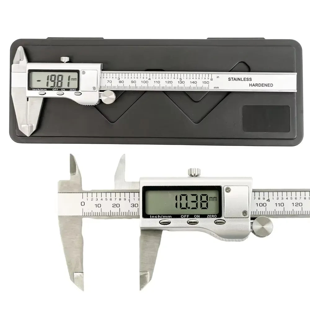 6-Inch/150mm Digital Vernier Caliper - Stainless Steel Electronic Micrometer with Depth Gauge, Precision Measuring Tool for Home
