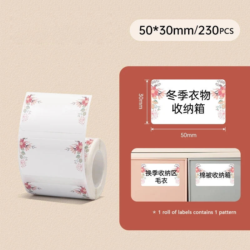 Original Niimbot B21/B3S/B1/B203 Colorful White Transparent Label Sticker  Self-adhesive Waterproof  Price Tag Thermal Paper