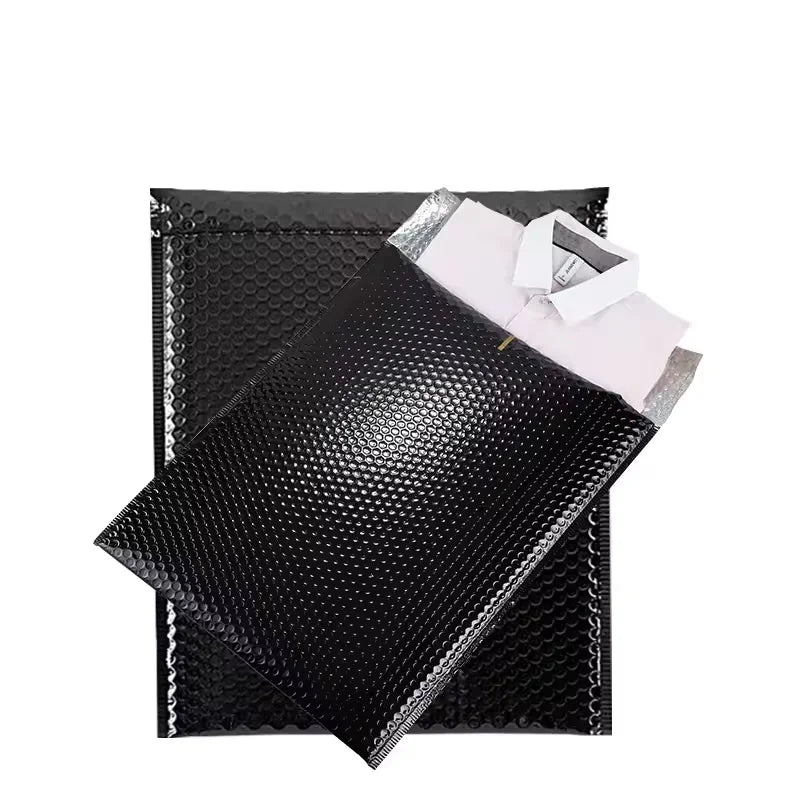 50pcs Black Double-Sided Bubble Packaging Bag Self Adhesive Mailing Bag Express Packaging Bag Clothing Packaging Bag