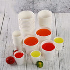 200Pcs 30/60/120/200ml Disposable Paper Cup Thickened Solid Color Paper Coffee Cup Multisize Food Grade Tasting Cup