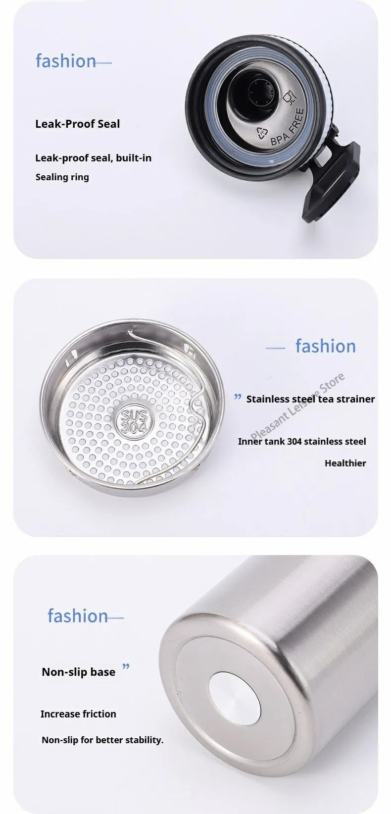 600/800/1000MLStainless Steel Thermos Bottle Car Thermal Cup Vacuum Flask Keeps Cold and Heat Thermal Mug Sports Insulated Cup