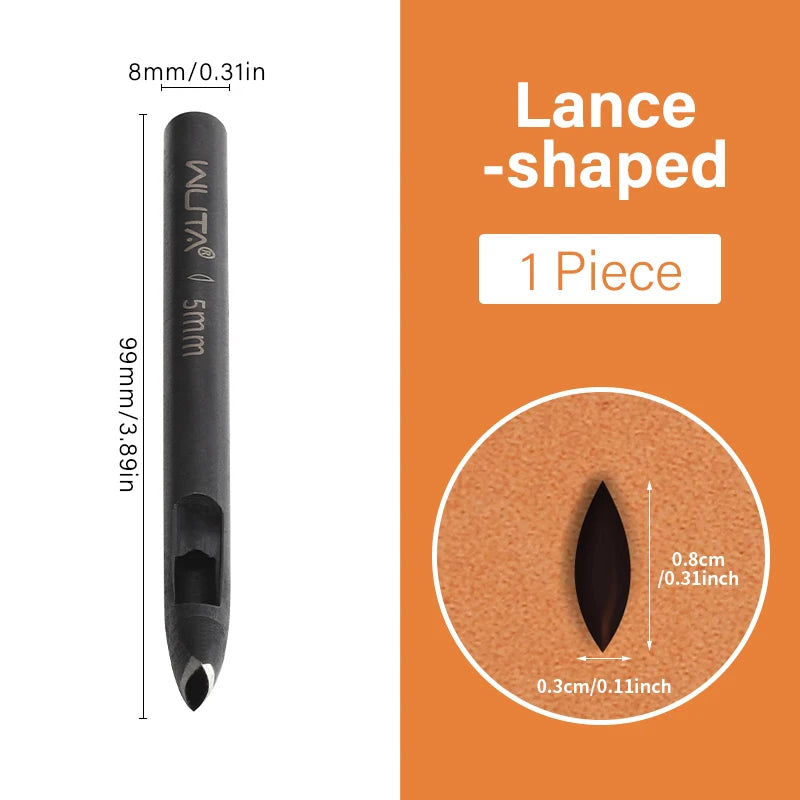 WUTA 5mm Flower Leather Belt Hole Puncher Leather Hollow Punching Tool DIY Craft for Leather Watch Band,Fabric,Plastic,Paper 1pc