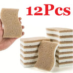1/6/12Pcs Natural Kitchen Sponge Cellulose and Coconut Scrubber for Dishes Pack of Household Cleaning Sponges White