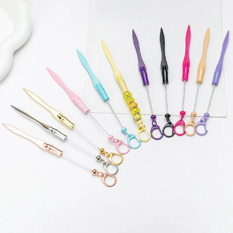 Beadable Letter Opener Metal Letter Opener with Keychain Clip, Beadable Envelope Opener Gift for Student Teacher 896C
