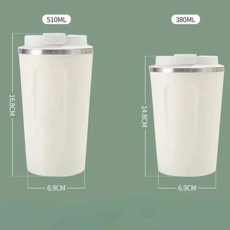 380/510ML Travel Stainless Steel Coffee Cup Thermal Mug Leak-Proof Thermos Bottle Tea Coffee Mug Vacuum Flask Insulated Cups Hot