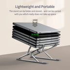 High-efficiency aluminum alloy laptop stand, adjustable, heat-dissipating, portable and foldable