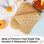 Air Fryer Parchment Paper for FG551 Ninja Foodi Smart XL 6-in-1 Indoor Grill Non-stick Perforated Airfryer Liner Baking Tools