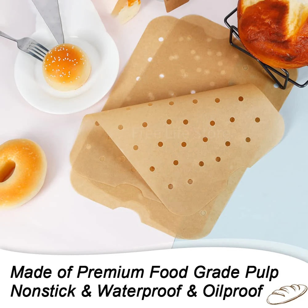 Air Fryer Parchment Paper for FG551 Ninja Foodi Smart XL 6-in-1 Indoor Grill Non-stick Perforated Airfryer Liner Baking Tools