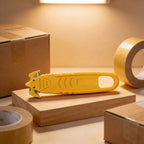 Yellow Safe Portable Box Opener Utility Knife with Plastic Handle And Sharp Blades Office Supply Tool