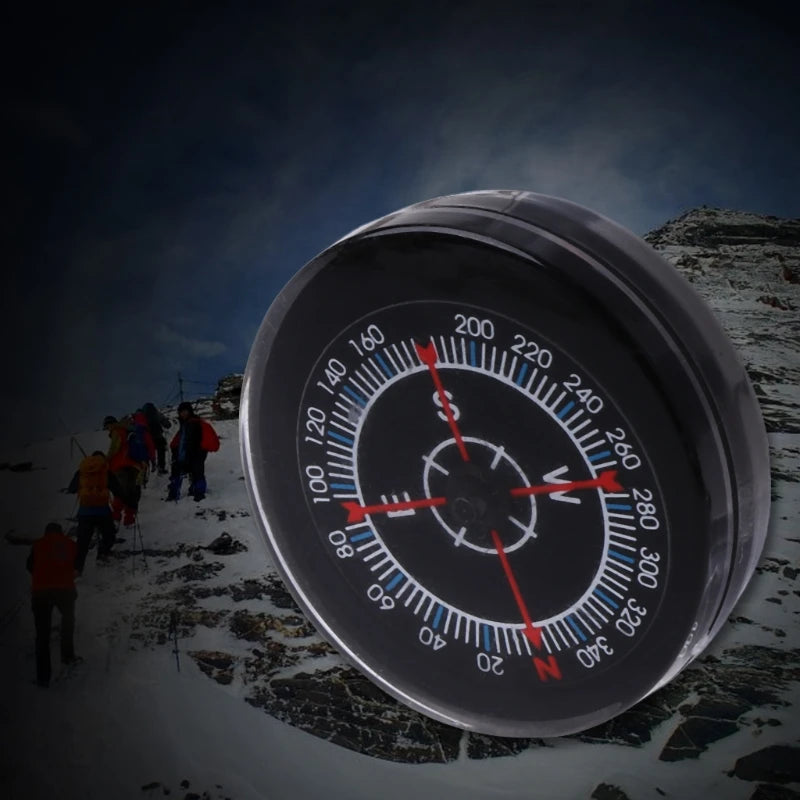 1Pc Miniature Button Compass, Mini Pocket Oil Filled Accurate Compass for Hiking Camping Outdoor Activities Accessory R66E