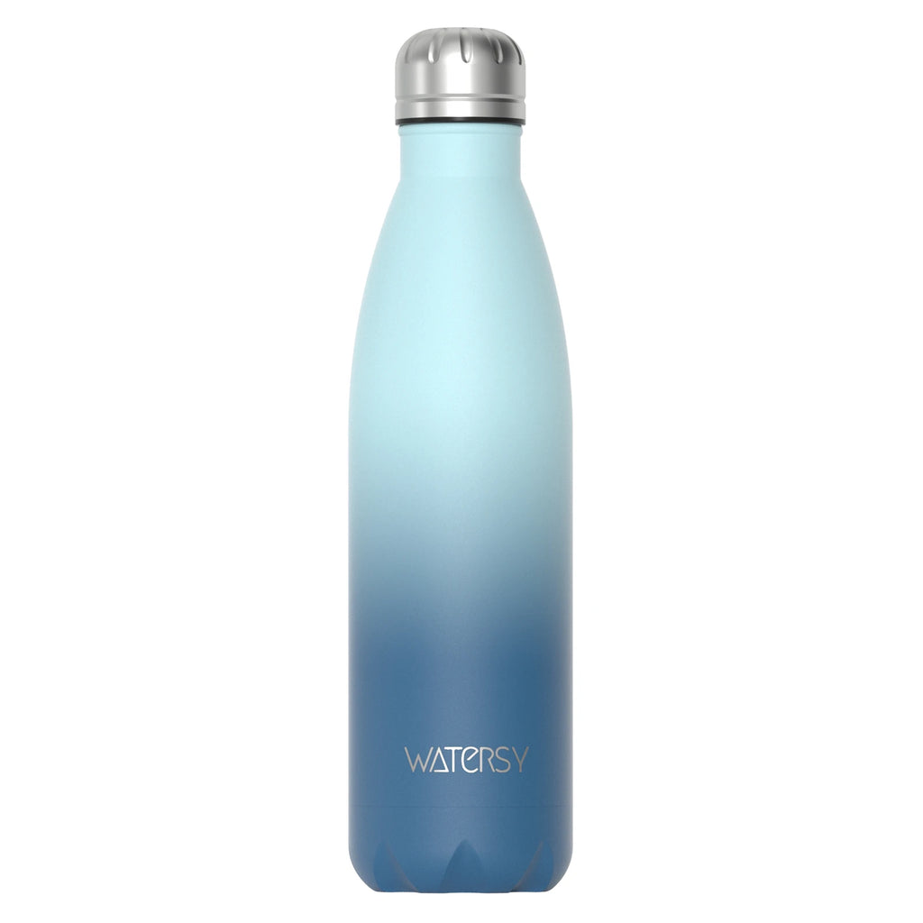 WATERSY 500ml Stainless Steel Water Bottle Insulated Vacuum Flask Double Wall Thermal Cup Keep Cold Hot Sports Kettle