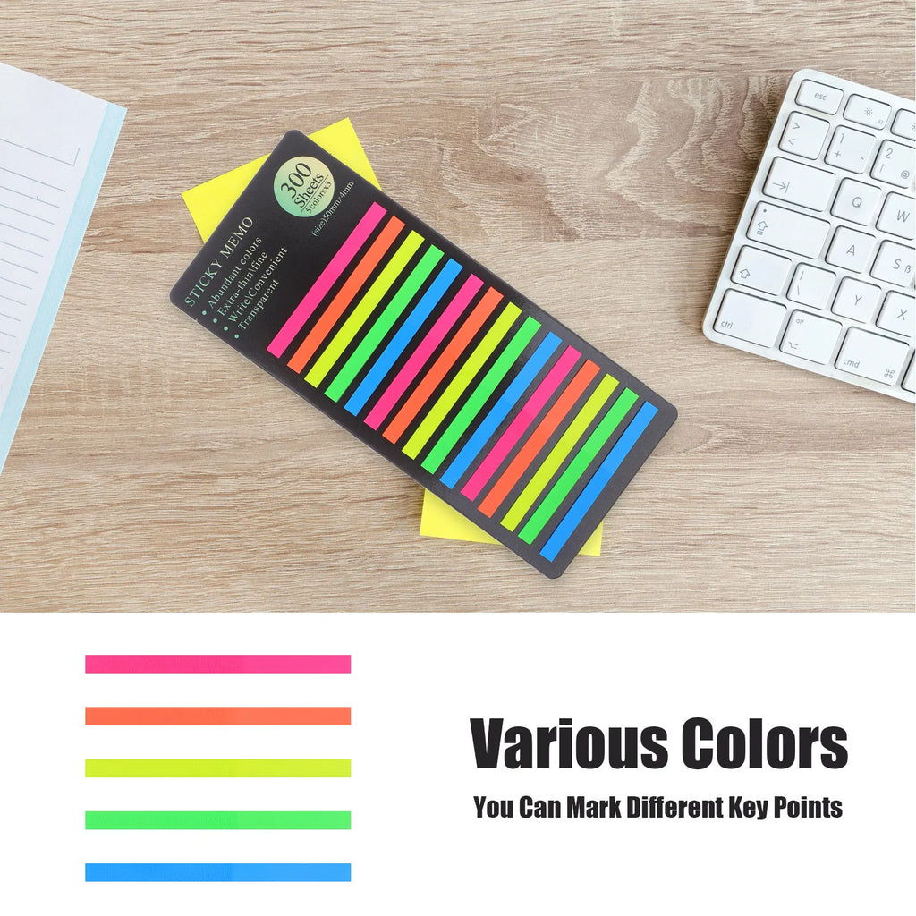 1800pcs Transparent Long Strip Index Tabs Page Markers For Notebooks Journals Book Annotation Supplies Office