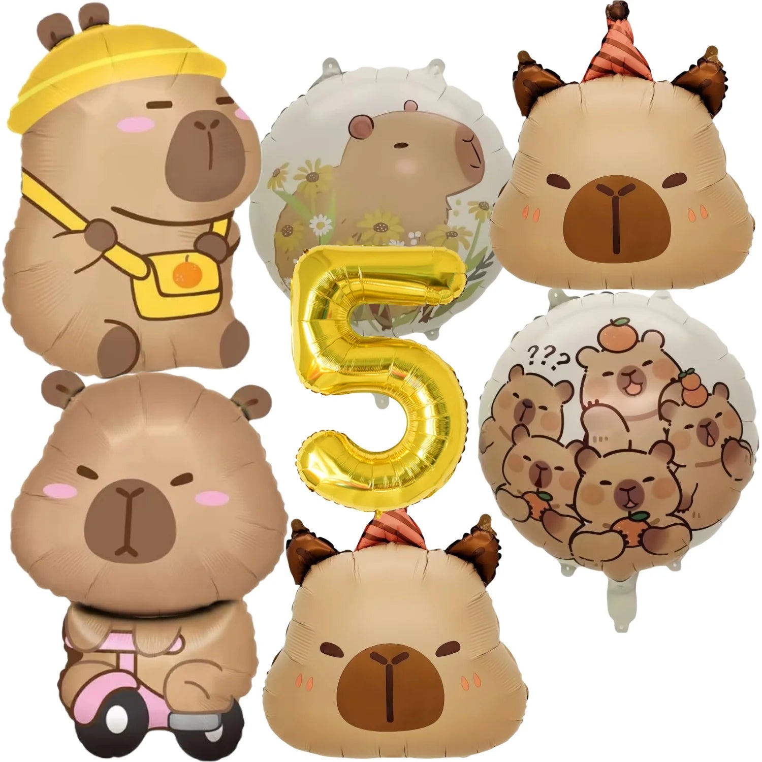 Birthday Decoration Capybara Birthday Invitation Card Cup Tablecloth Plate Napkin Poster Baby Shower Birthday Girl Party Favors