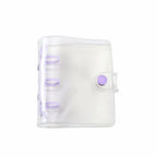 Portable Mini Handbook Glitter Notebook Pages Transparent Binder Notebook Cover Card Organizer 3 Hole Binder Clip Photo album