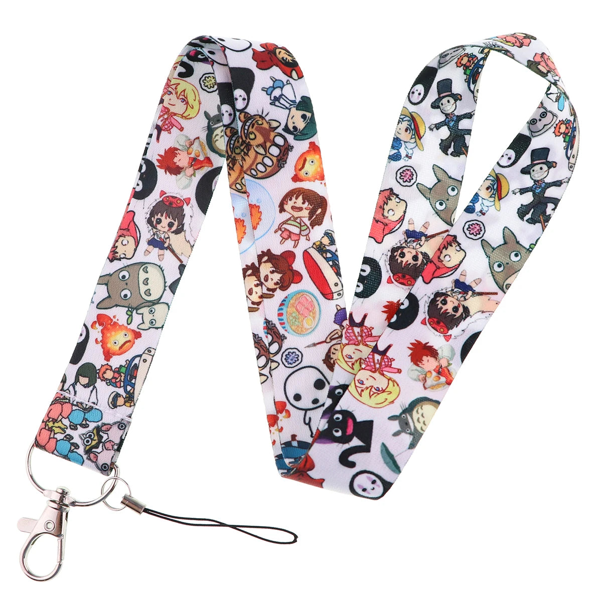 Anime Movie Lanyard Cute Cat Card Holder Neck Strap for Key ID Card Phone Straps Badge Holder Keyrings Cosplay Accessories Gifts