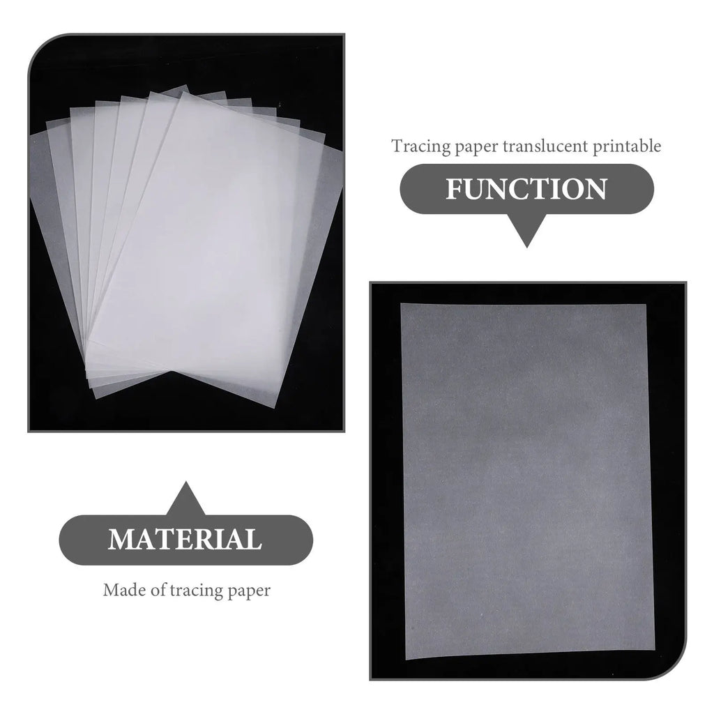 50Sheets A4 Trace Paper Translucent Printable Tracing Paper for Drawing Hand-Drawing Plotting Engineering Copying Art Printing