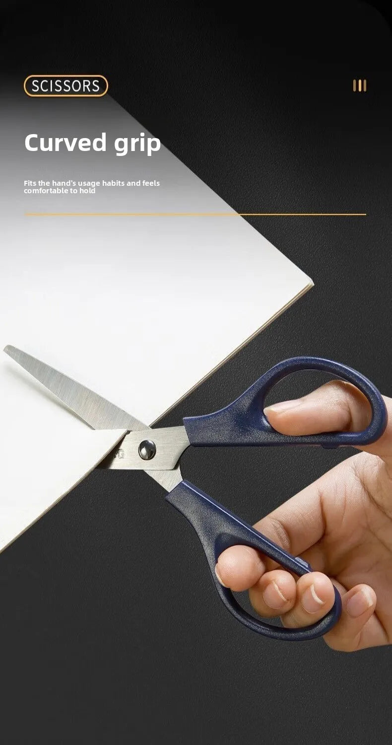 SK5 Alloy Steel Round Head Safety Scissors Ergonomic Multi Color Handle Durable Smooth Home Office School Craft DIY