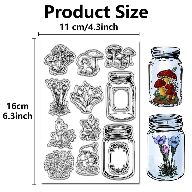 Vintage Lights Silicone Clear Stamp Candles and Street Lamp Transparent Silicone Stamp Light Bulbs Rubber Stamp for Scrapbook
