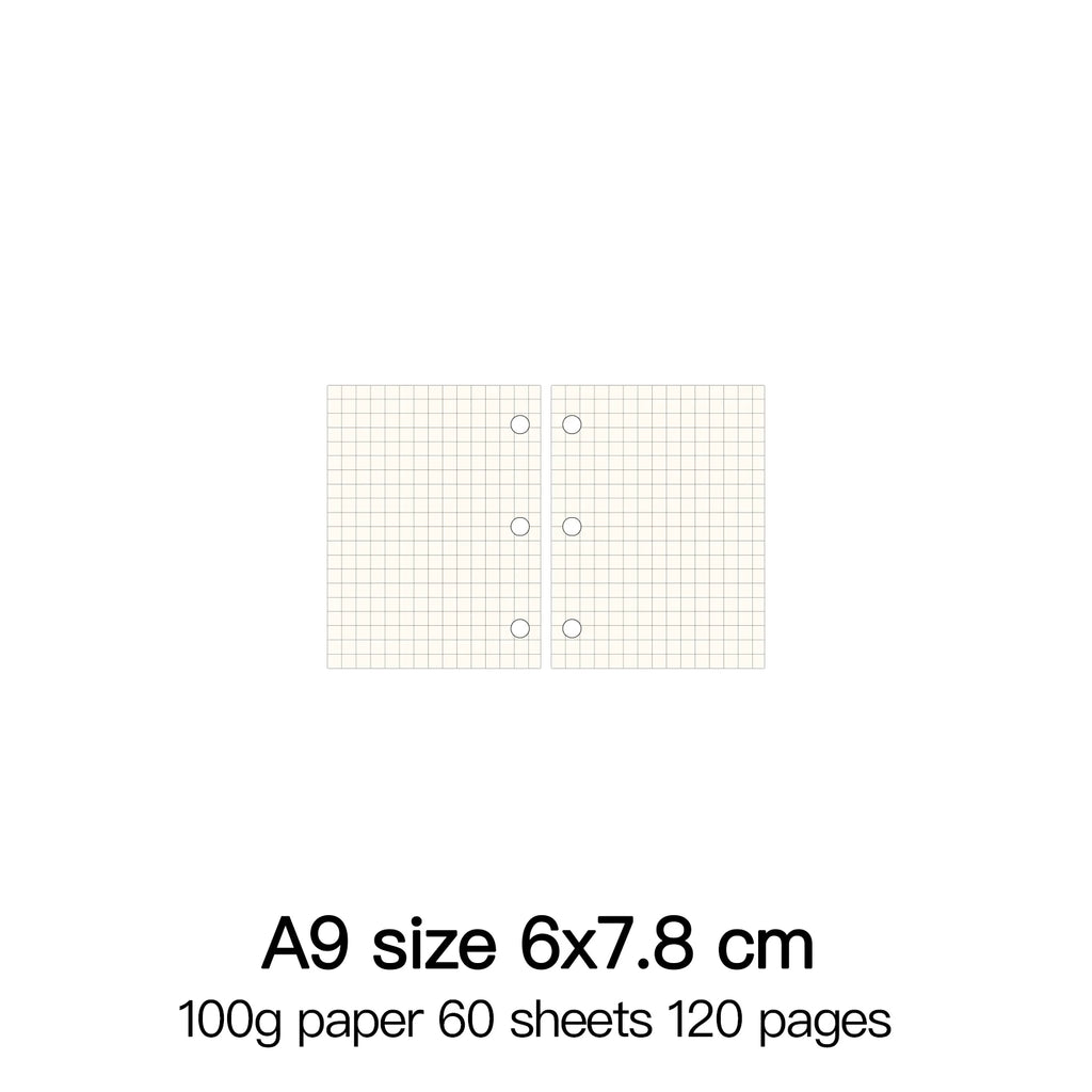 High Quality Ring Binder Notebook A5 Personal A6 A7 A8 Size Insert Refills Loose Leaf Spiral Diary Planner Inner Core 100g Paper