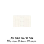 High Quality Ring Binder Notebook A5 Personal A6 A7 A8 Size Insert Refills Loose Leaf Spiral Diary Planner Inner Core 100g Paper
