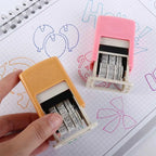 DIY Handle Account Date Stamps Stamping Automatic Ink Return Mini Self-Inking Stamps For Office Supplies Date Wheel Stamp
