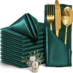 10pcs Wedding Decoration 30x30cm Satin Napkin Soft Reusable Dinner Napkins Washable Table Napkins Event