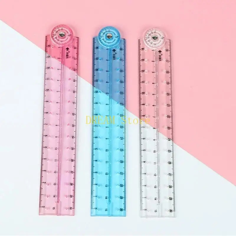Clear Folding Ruler Measuring Length 0-30cm Centimeters Scale Math Drawing Ruler Best Sale