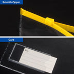 6PCS PVC Transparent Waterproof Zipper File Bags, A4/A5/A6 Envelope Document Pouches, Random Color Archive Organizer for Office