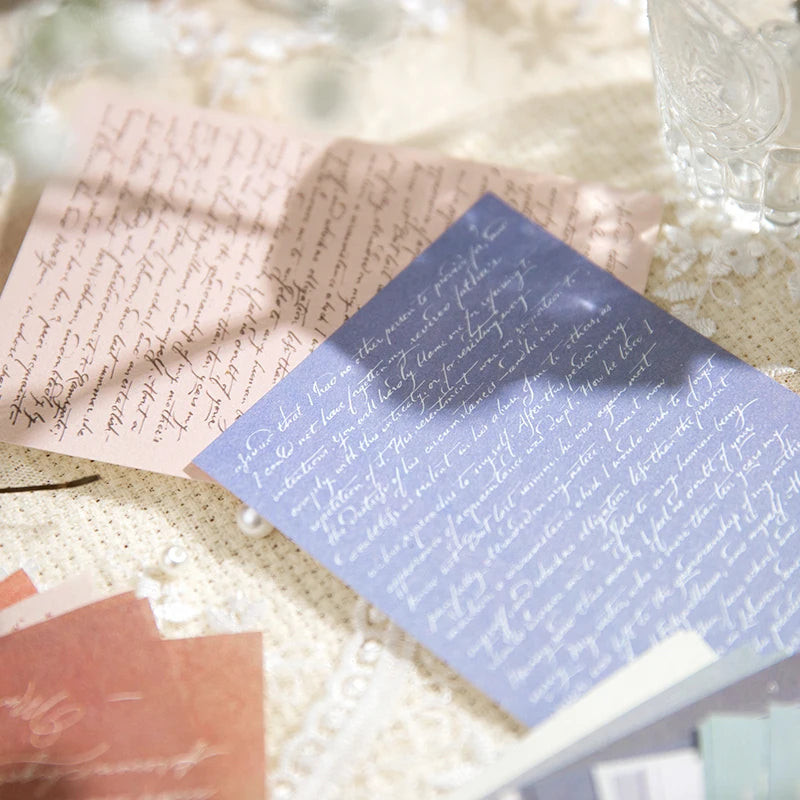 Yoofun 30pcs/pack Large Size Ins Style Material Papers Letter Journal Scrapbooking Background Decoration Paper Memo Pads