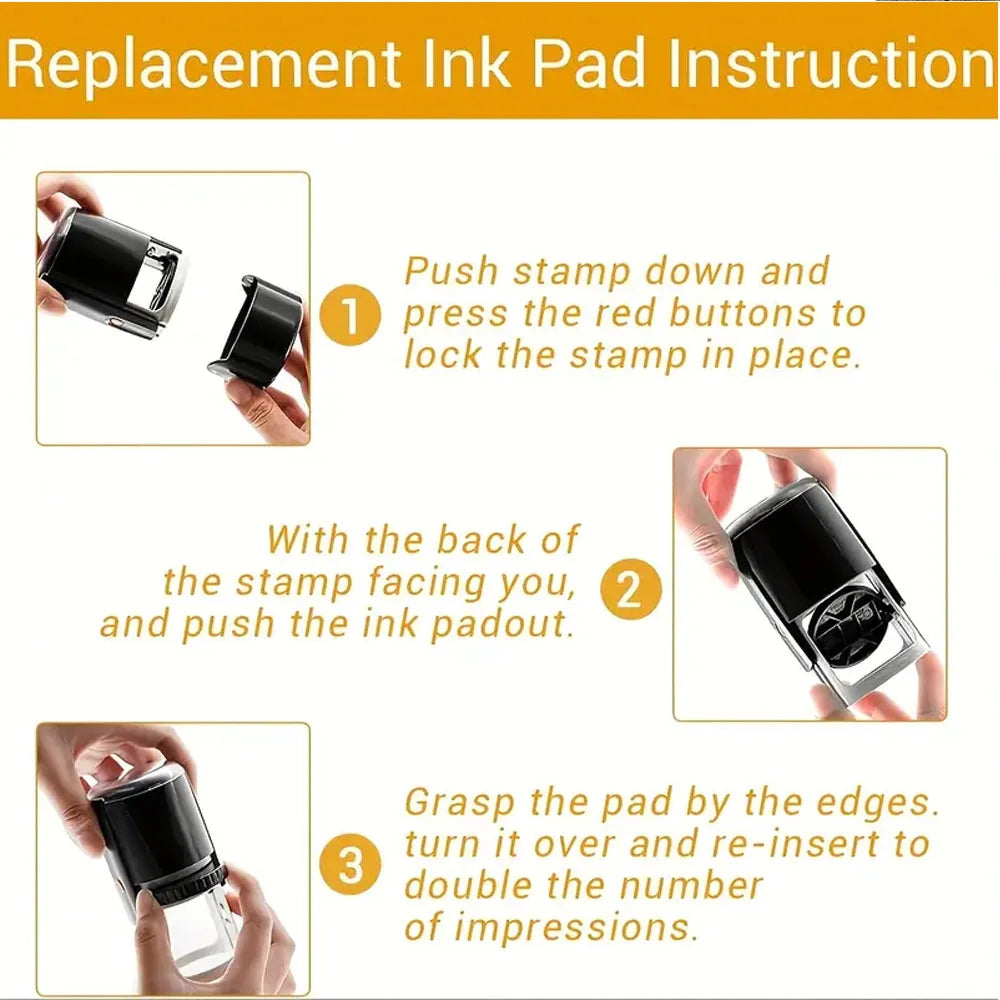 Custom Self-Inking Stamp 25/30/40/50mm Round LOGO Design Personalized Text Press-type Inking Stamp for Wedding Invitation Envelo