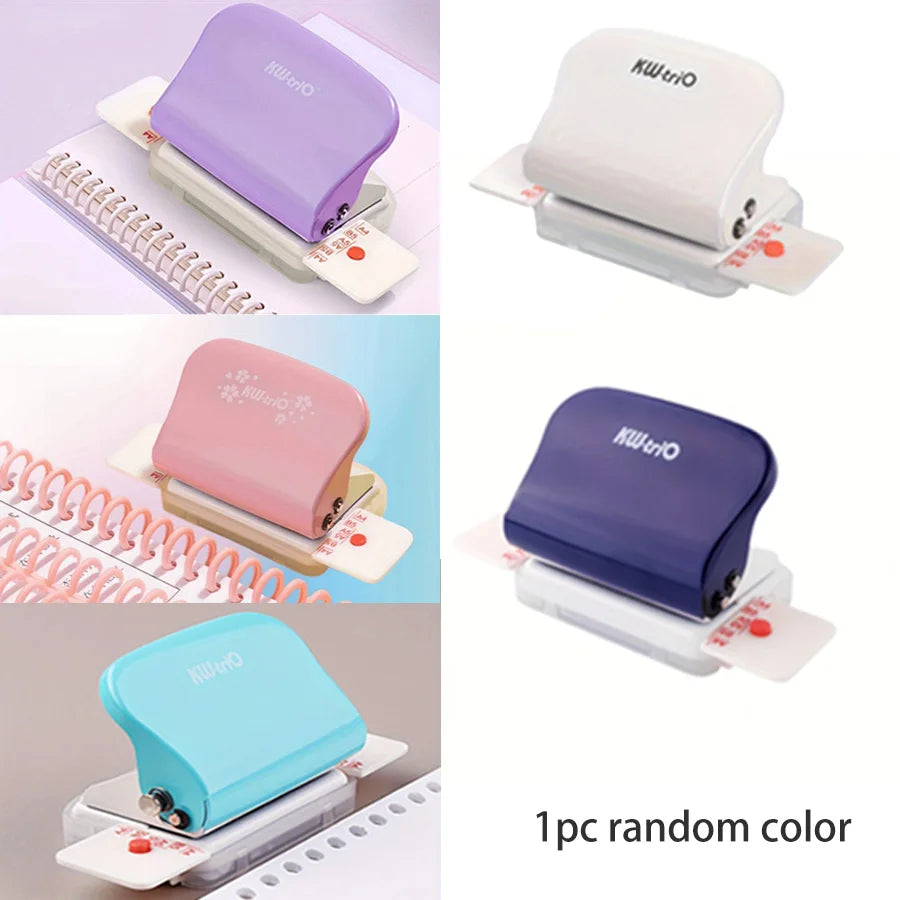 1pc 6-Hole Punch, Loose-Leaf Book DIY Binding Supplies, Notebook Journal Binding Office Paper Cutter-Office
