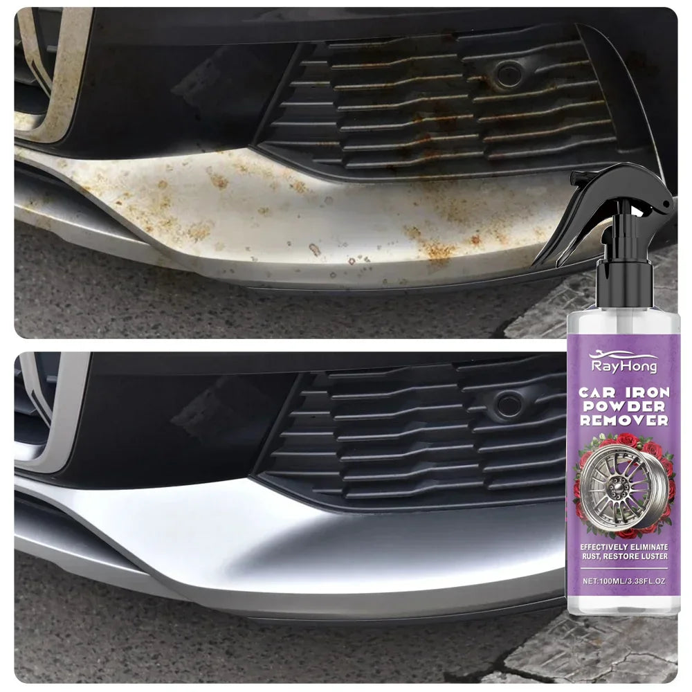 Car Paint & Wheel Iron Particles Powder Cleaning Super Rust Dust Remover Spray Metal Surface Defender Auto Rim Cleaner