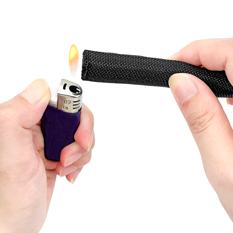 Cable Sleeve Self Closing PET Braided Expandable Auto Line Management Overlaps Flexible Loom Split Pipe Tube Wire Wrap Protect