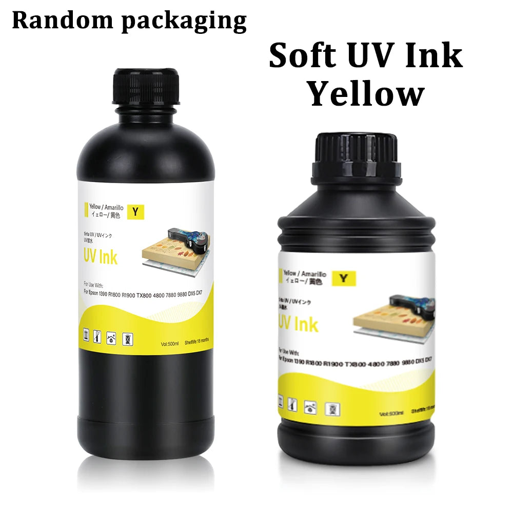 500ml LED UV Ink for Epson All Flat UV Printers For Epson 1390 R1800 R1900 TX800 4800 7880 9880 DX5 DX7 Printer