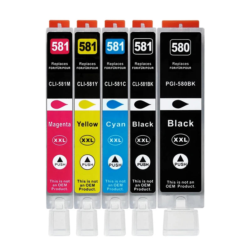 PGI-580 XL CLI-581 Ink Cartridge For Canon 580 581 XXL Compatible PIXMA TS705 TR7550 TR8550 TS6150 TS8150 9150 TS9155 Printer