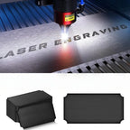 24 pcs Blank Name Badges, Black Finish Surface, suitable for Office Desk Labeling, Self-Adhesive Backing