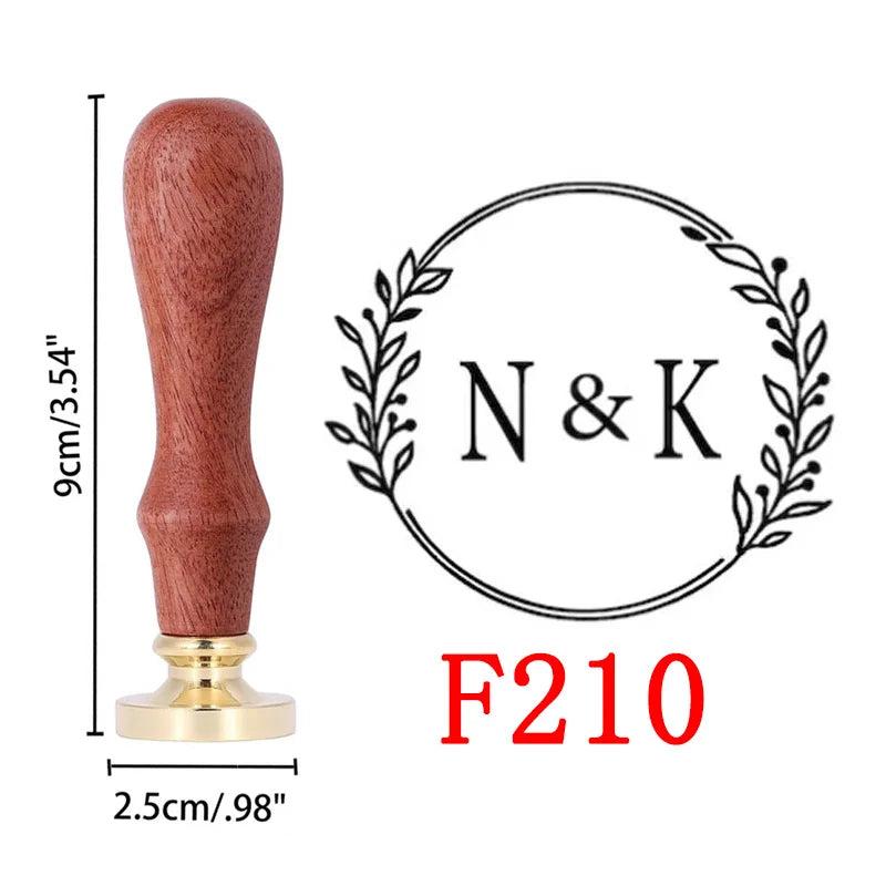 Custom Wax Seal Stamp and Wooden Handle set, For Wedding Invitation, Multiple Designs, Personalized Logo Wax Stamp, Initial Wax