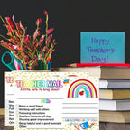 50/100/200Pcs Rainbow Teacher Mail Incentive Cards for Elementary Students Classroom Supplies