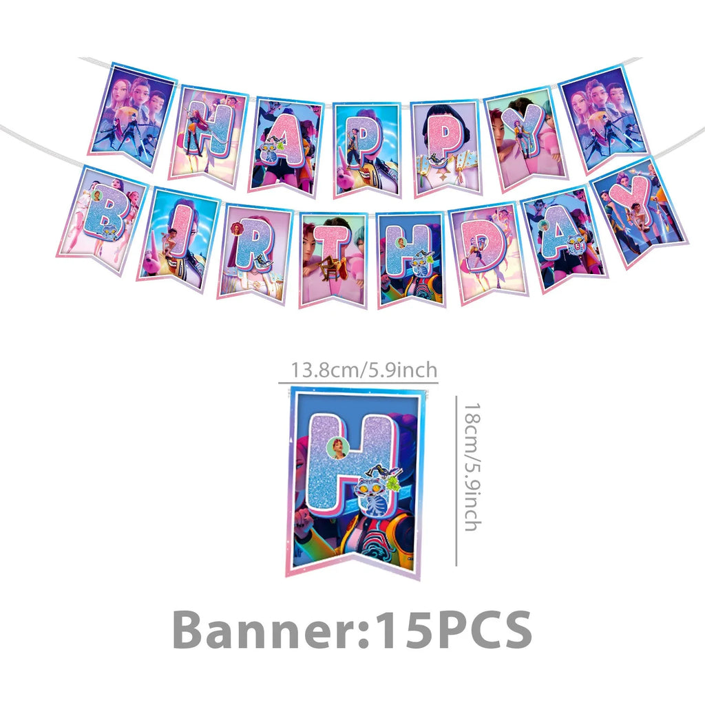 Themed Birthday Party Supplies Disposable Cup Plate Paper Tablecloths Banners Candy Bags Cake Decorations Baby Christening