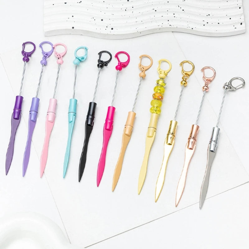 Beadable Letter Opener Metal Letter Opener with Keychain Clip, Beadable Envelope Opener Gift for Student Teacher 896C