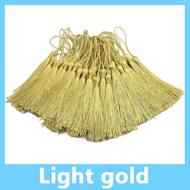 100pcs/Pack 13cm Tassel Silk Fringe Silky Floss Bookmark Tassels Mini Tassels for DIY Craft Jewelry Making Souvenir Bookmarks