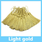 100pcs/Pack 13cm Tassel Silk Fringe Silky Floss Bookmark Tassels Mini Tassels for DIY Craft Jewelry Making Souvenir Bookmarks