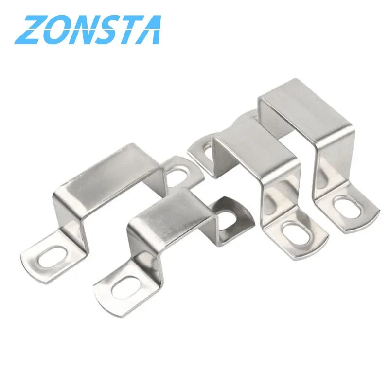 Thickened Square Rectangle M-shaped U-shaped 304 Stainless Steel Horseback Tube Saddle Clip Buckle Throat Hoop Ohm Tube Card