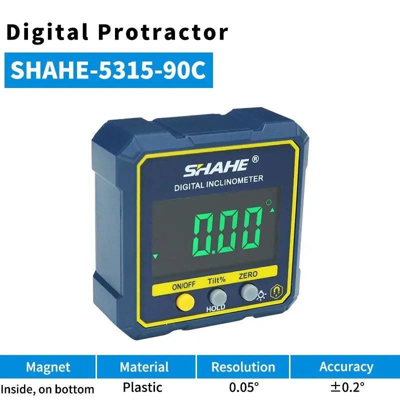SHAHE Mini Digital Level Angle Gauge Angle Finder Protractor Inclinometer With Backlight And Magnetic Base For Home, Woodworking