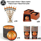 Basketball Tablecloths Basketball Party Decorations Rectangular Plastic Table Cover Boys Basketball Theme Birthday Party Supplie