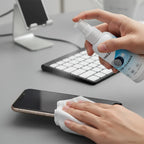 Screen Cleaner Spray + Polishing Cloth Set 50ml, Streak‑Free for Phone/Tablet/Laptop/Monitor, Removes Fingerprints, Oil & Dust