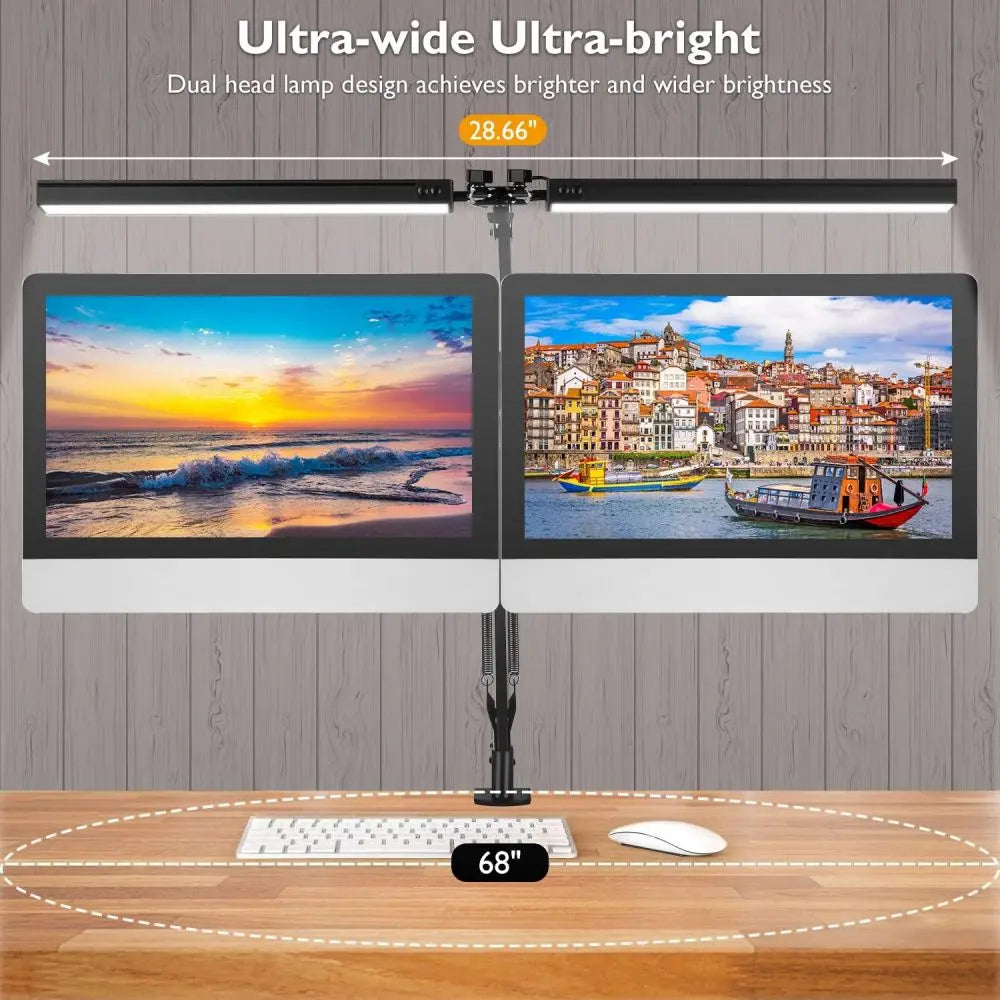 LED Desk Lamps Stepless Dimmable Led Computer Monitor Light USB Table Lamp for Office Study Reading Lighting Fixture