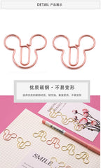 Special-shaped Paper Clip Golden Creative Cute Cartoon Paper Clips Metal Shape Gold Color Bookmark Stationery Office Paperpins